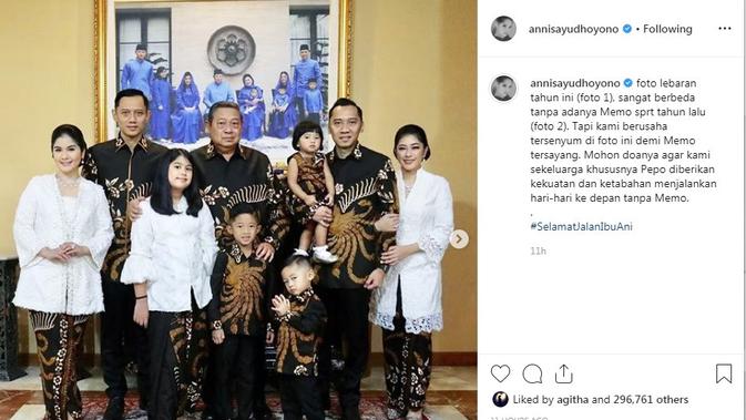 Ani Yudhoyono (Foto: Instagram/@annisayudhoyono)