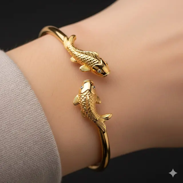 Gelang Motif Hewan Artistik Berukir Halus