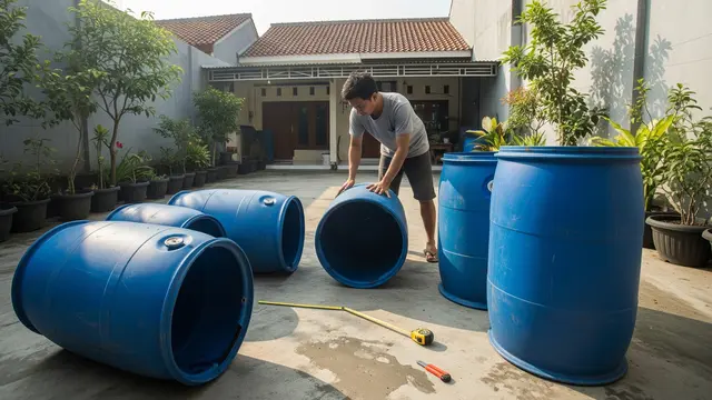 Cara Membuat Kolam Lele dari Drum Plastik Bekas, Praktis dan Hemat Lahan