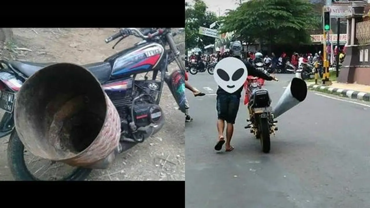Kumpulan Potret Knalpot Berukuran Jumbo, Dijamin Bikin Sakit Telinga (ist)
