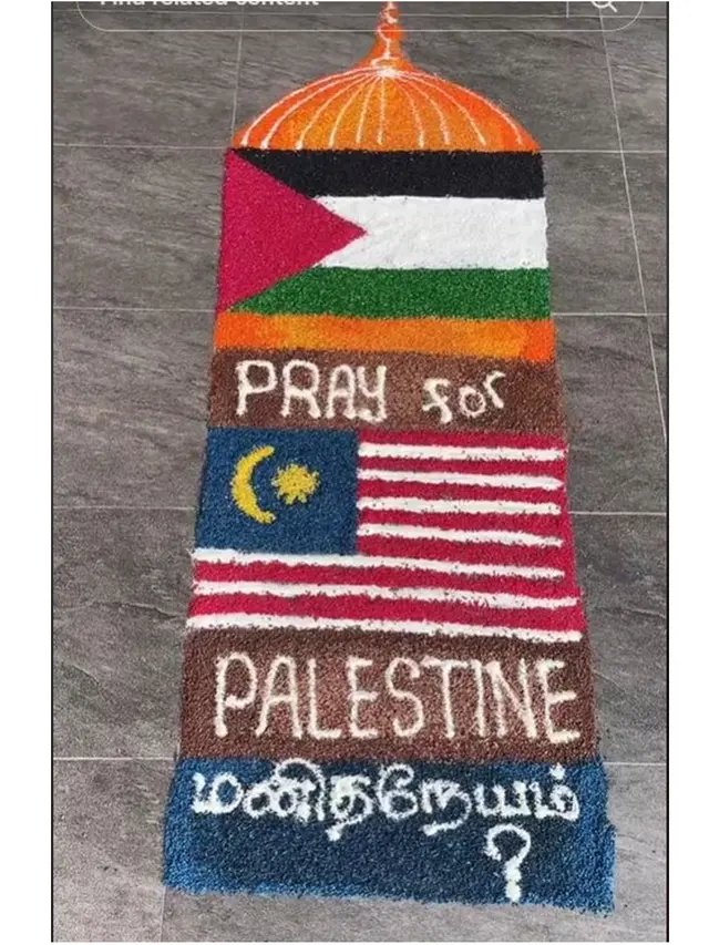 Guru Asal India Buat Hiasan Deepavali Bertema Bendera Palestina, Bikin Kagum