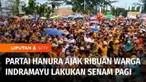 Partai Hanura memperingati rangkaian HUT ke-17 dengan mengadakan senam pagi bersama relawan dan warga di Kabupaten Indramayu, Jawa Barat, pada Sabtu pagi.