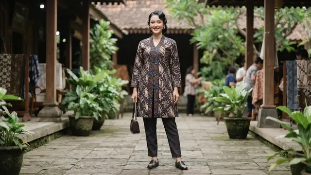 Model Atasan Batik Wanita Elegan Panjang Terbaru yang Nyaman untuk Pinggul Besar
