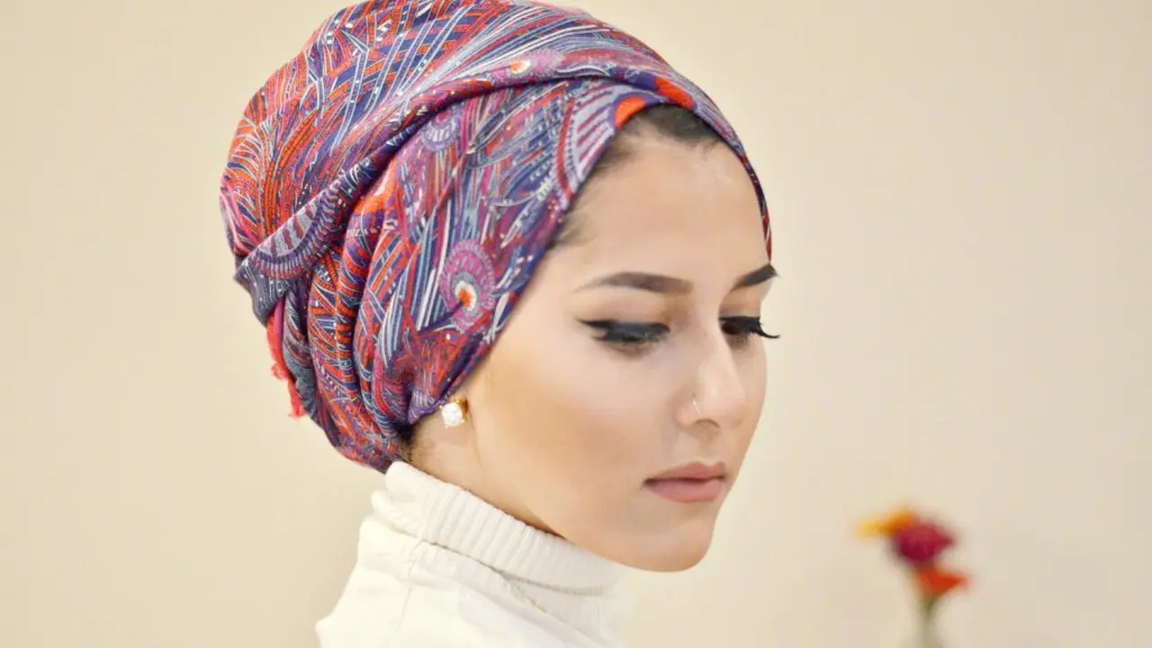 Nggak Monoton, Tutorial Hijab Turban Ini Menggunakan Pashmina
