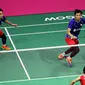 Ganda putra Indonesia Mohammad Ahsan / Rian Agung Saputro lolos ke final Kejuaraan Dunia Bulu Tangkis 2017 di Glasgow, Skotlandia, Sabtu (26/8/2017). (Humas PP PBSI)