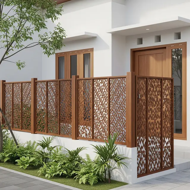 Inspirasi Pagar Rumah Kampung Tampak Mewah