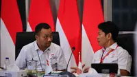 Presiden NOC Indonesia, Raja Sapta Oktohari (kanan), bersama Sekjen NOC Indonesia, Ferry J Kono. (Dok. NOC Indonesia)
