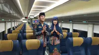 Kereta Api Majapahit&nbsp;Stainless Steel New Generation relasi Malang - Jakarta mulai beroperasi sejak Senin, 25 Maret 2024 (Liputan6.com/Zainul Arifin)&nbsp;