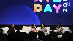 Suasana saat selebgram Clarice Cutie memberi penjelasan dalam diskusi panel di acara XYZ Day 2018 di The Hall, Senayan City, Jakarta, Rabu (25/4). (Merdeka.com/Iqbal S Nugroho)