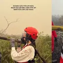 Riyuka Bunga Jadi Relawan Pemadam Karhutla, Soroti Asap Kalimantan Tengah Yang Masih Pekat