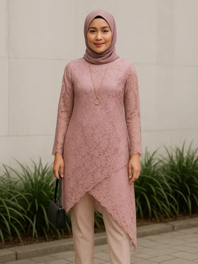 Kebaya Pink yang Simpel dan Berkelas (Foto: ChatGPT)