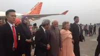 Wakil Presiden India Mohammad Hamid Ansari tiba di Jakarta, Minggu (1/11/2015). (Embassy of India))