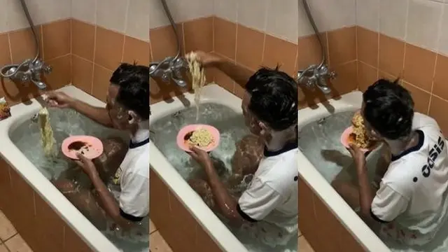 6 Tingkah Absurd Cowok Berendam Karena Kepanasan, Bikin Ngakak