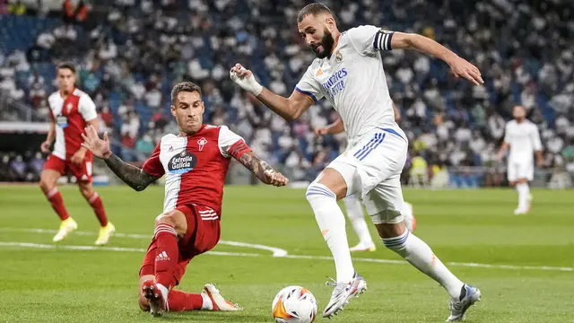 Foto: Karim Benzema Mengamuk, Real Madrid Gilas Celta Vigo di Liga Spanyol