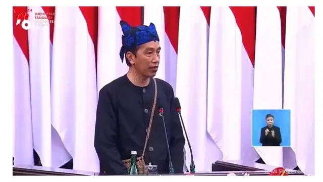 7 Potret Presiden Jokowi Pakai Baju Adat Suku Baduy di Sidang Tahunan MPR RI