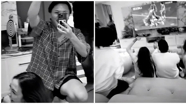 6 Potret Artis Nobar Indonesia Vs Uzbekistan di Rumah Raffi Ahmad, Bertemu Baby Lily
