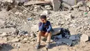 Hingga kini, lebih dari 43.000 orang—sebagian besar perempuan dan anak-anak—meninggal dunia serta 101.000 lainnya terluka akibat invasi militer Israel yang dimulai sejak 7 Oktober 2024. (Omar AL-QATTAA/AFP)