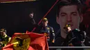 Dengan kemenangannya, Max Verstappen mencatatkan 5 kemenangan beruntun di musim balap 2022 dan makin mendekatkan dengan gelar juara dunia. (AFP/Miguel Medina)