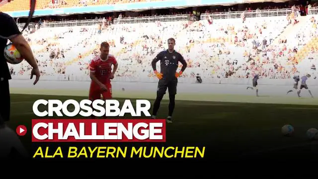 Berita Video, Pemain Bayern Munchen Melakukan Crossbar Challenge Bersama Pemain NFL di Allianz Arena