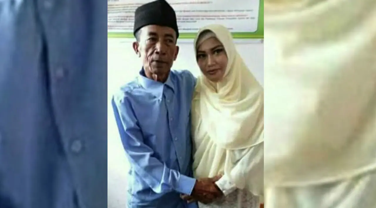 Kakek Badu (56), sesaat setelah menikahi Ika Nurjannah, perawan 17 tahun, di KUA Wundulako, Kabupaten Kolaka, Sulawesi Tenggara, Senin, 20 November 2017. (Liputan6.com/Ahmad Abar Fua)