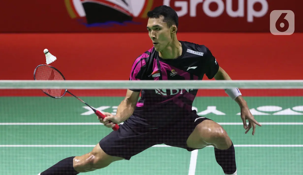 Dengan kemenangan yang diraihnya, Jojo berhak melenggang ke babak perempat final Indonesia Open 2023. (Liputan6.com/Helmi Fithriansyah)