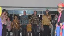 Jokowi dan Ahok berkumpul bersama ribuan perangkat RT/RW, Camat dan Lurah se DKI Jakarta, (16/10/14). (Liputan6.com/Herman Zakharia)