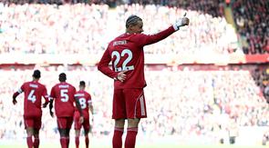 Liverpool berhasil memetik poin penuh setelah pesta gol ke gawang West Ham dalam laga lanjutan Liga Inggris 2025/2026 di Anfield, Sabtu (28/02/2026) waktu setempat. (AFP/Paul Ellis)