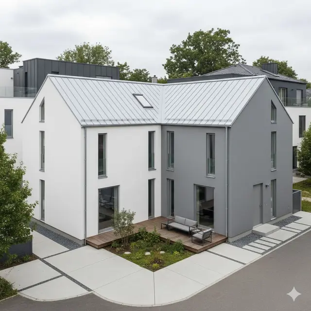 Rumah Sederhana Atap Baja Ringan tapi Mewah dengan Gaya Modern (Foto: Gemini AI)