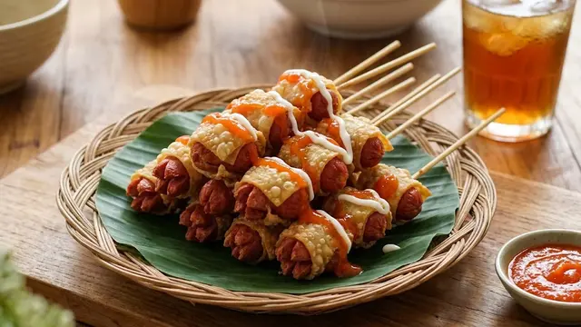 Resep Sate Pangsit Sosis Renyah yang Anti Gagal