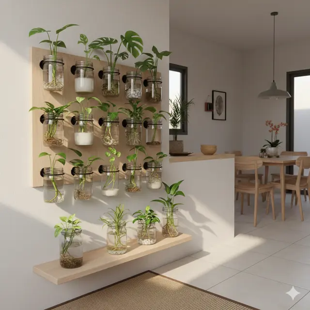 Model Pot Tanaman Dinding dari Barang Bekas Dapur Rumah (Foto: Gemini AI)
