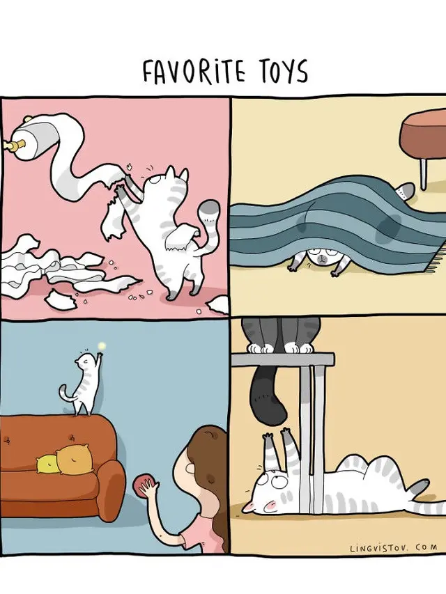 6 Ilustrasi Komik Suka Duka Pelihara Kucing Ini Bikin Gemas