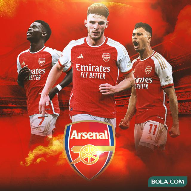 Arsenal - Bukayo Saka, Declan Rice, Gabriel Martinelli