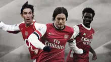 Bukayo Saka, Tomas Rosicky dan Robert Pires. (Bola.com/Dody Iryawan)
