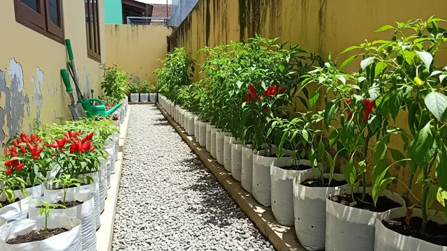 7 Inspirasi Kebun Cabai Polybag yang Mudah Dirawat untuk Rumah Kota, Hemat Lahan dan Tetap Produktif