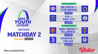 Jadwal dan Live Streaming UEFA Youth League 2021/2022 Matchday 2 di Vidio. (Sumber : dok. vidio.com)
