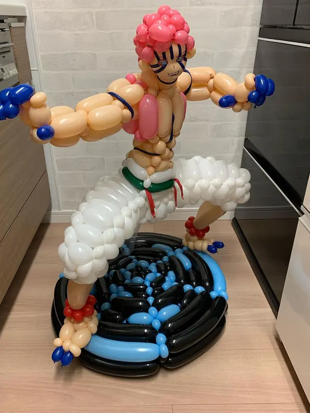 6 Kreasi Seni Balon Karakter Anime Demon Slayer, Unik Banget