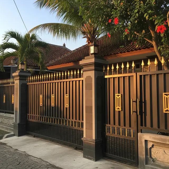 Inspirasi Pagar Rumah Kampung Tampak Mewah