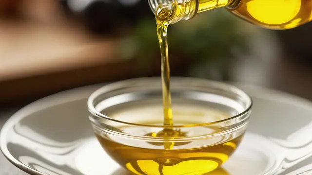 Minyak goreng sedang dituangkan ke dalam sebuah mangkuk kecil (Foto Dok: Freepik/freepik)