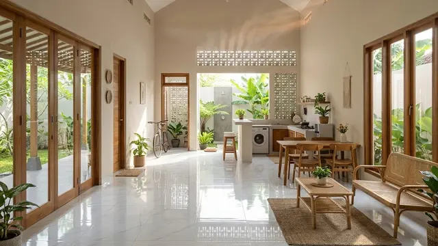 Plafon Tinggi dan Area Belakang Terbuka