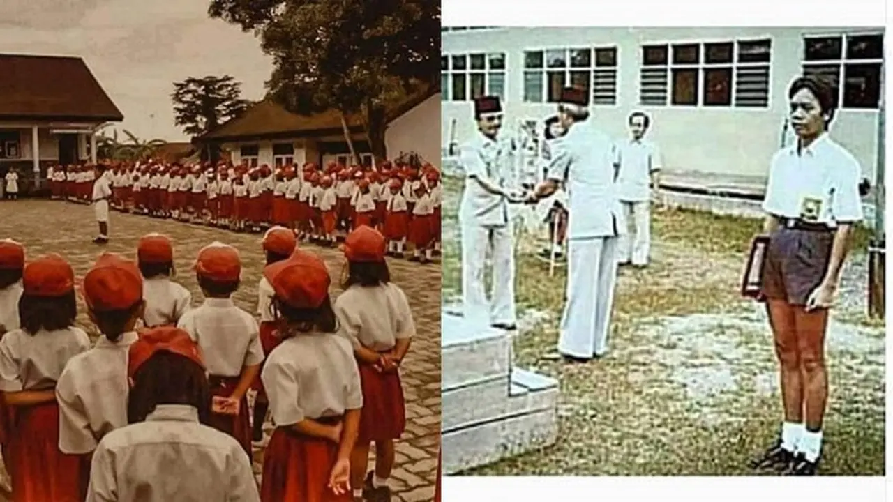 6 Foto Upacara Bendera saat Sekolah Zaman Dulu Ini Bikin Nostalgia