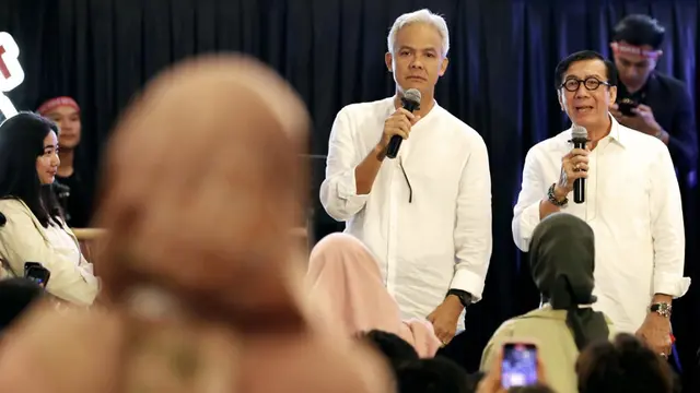 Bakal calon presiden Ganjar Pranowo Bersama Menkumham Yasonna H Laoly