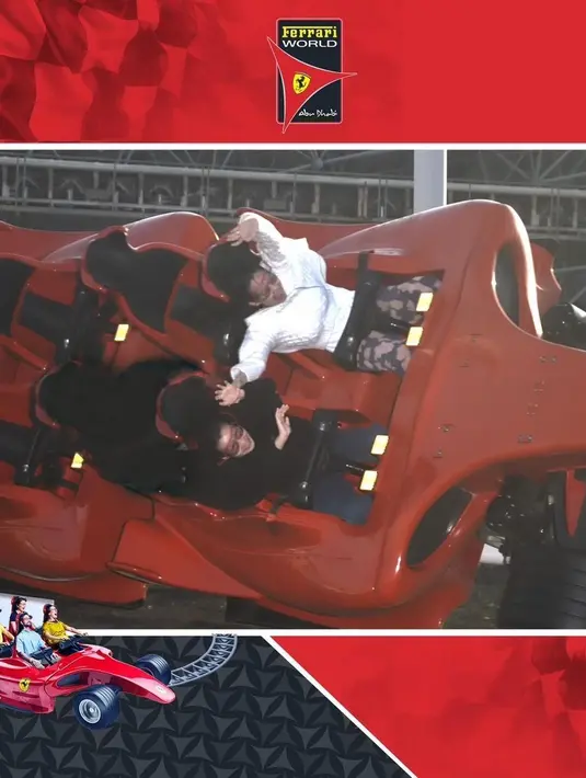 Jennie Blackpink juga membagikan fotonya saat mengunjungi Ferrari World Abu Dhabi. Ia menaiki Formula Rossa, roller coaster tercepat di dunia, yang konon kecepatannya mencapai 240 km/jam. Wow!