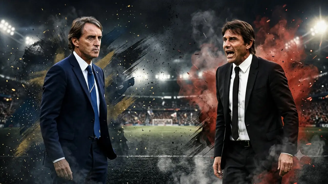 Ilustrasi Roberto Mancini, Antonio Conte