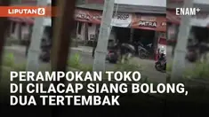 Perampokan terjadi di sebuah toko di Desa Kaliwungu, Kedungreja, Cilacap, Senin (27/3/2023). Tiga pelaku beraksi di siang bolong dengan pistol. Dua korban tertembak di bagian kaki saat melakukan perlawanan.