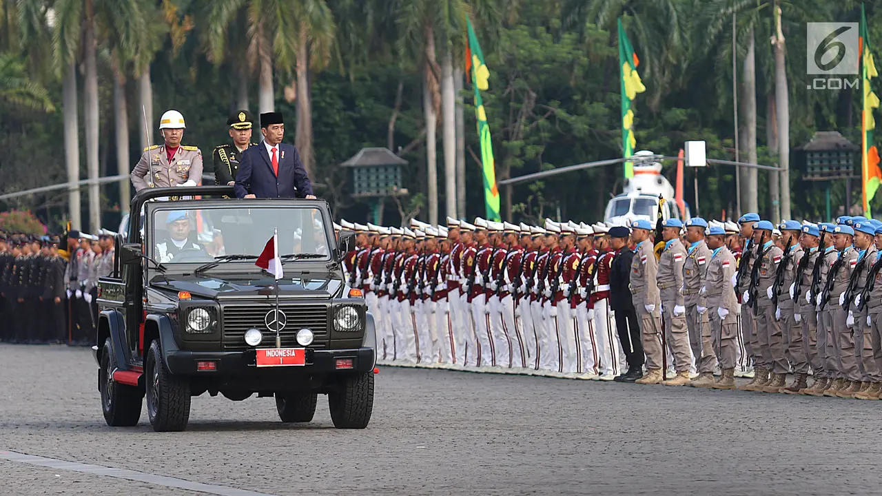 Jokowi Pimpin Upacara Peringatan HUT ke-71 Bhayangkara