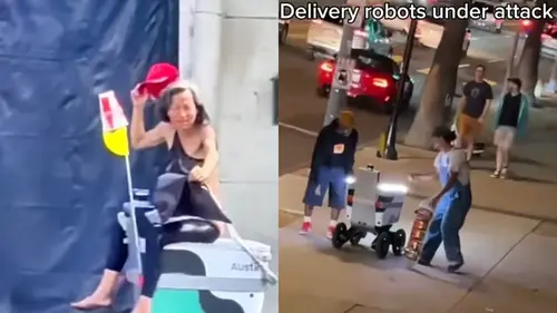 Viral Robot Pengantar Makanan Diserang dan Dirampok Warga, Heboh - Hot  Liputan6.com