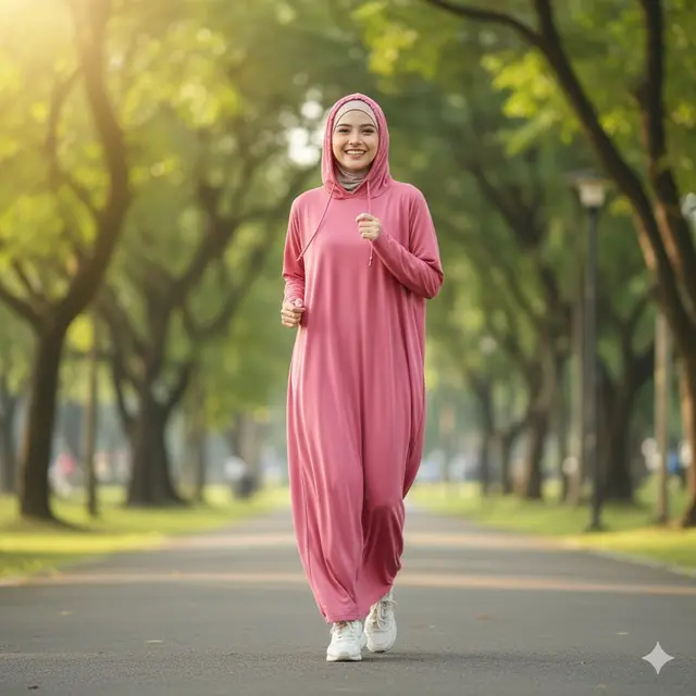 Gamis Sporty (Bahan Jersey Premium)