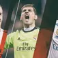 Pemain Real Madrid - Gareth Bale, Iker Casillas, Cristiano Ronaldo (Bola.com/Adreanus Titus)