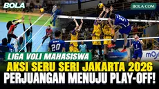 Hari pertama Liga Voli Mahasiswa Seri Jakarta 2026 pada Selasa (27/10/2026) menyajikan berbagai aksi menarik dan momen mendebarkan di lapangan. Para atlet menunjukkan kemampuan terbaik mereka melalui smes keras, blok solid, hingga penyelamatan bola y...