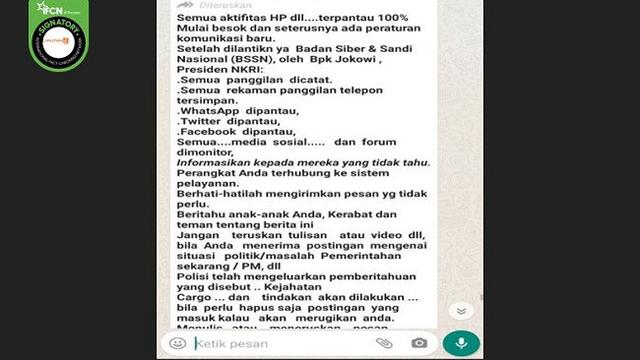 Cek Fakta Muncul Lagi Hoaks Pesan Berantai Percakapan Hp Dipantau Pemerintah Cek Fakta Liputan6 Com